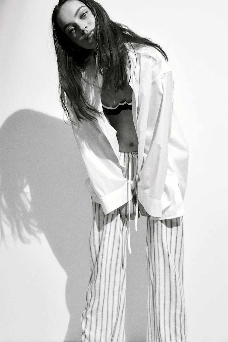 Straight-Leg Drawstring Pants
