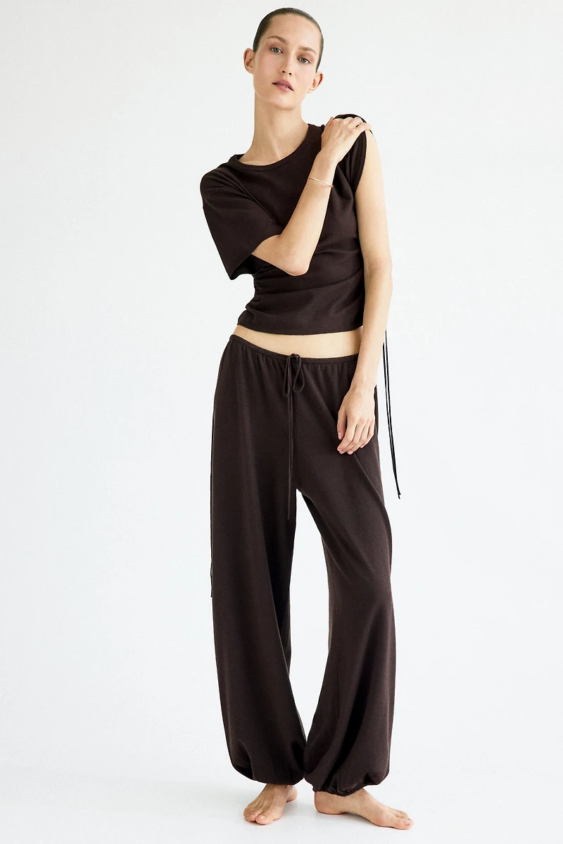 Fine-Knit Balloon Pants