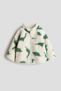 Printed Teddy Fleece Jacket
