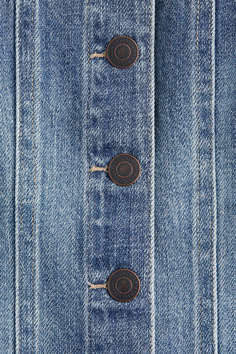 Haut à boutons en denim