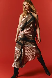 Jupe asymétrique en satin