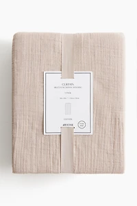 Single-Pack Wide Muslin Curtain Panel