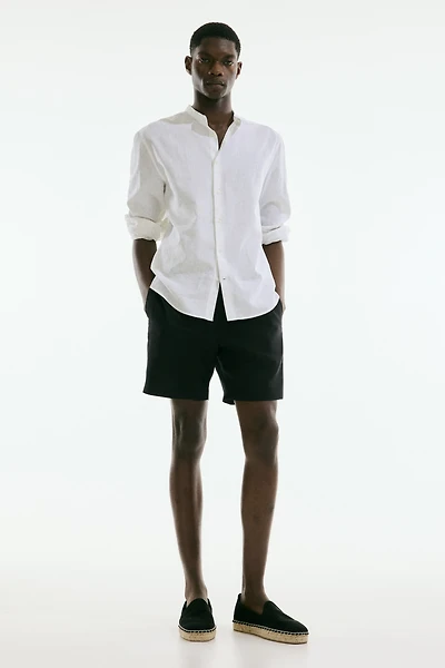 Regular-Fit Linen-Blend Shirt