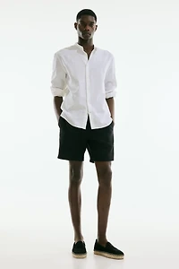 Regular-Fit Linen-Blend Shirt
