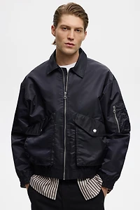 Nylon Bomber Jacket