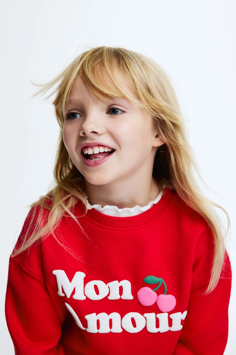 Printed Brushed-Inside Sweatshirt