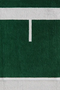 Cotton Beach Towel with Text Motif