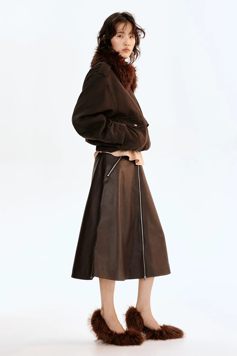 Coated A-Line Skirt