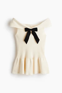 Bow-Detail Off-the-Shoulder Top