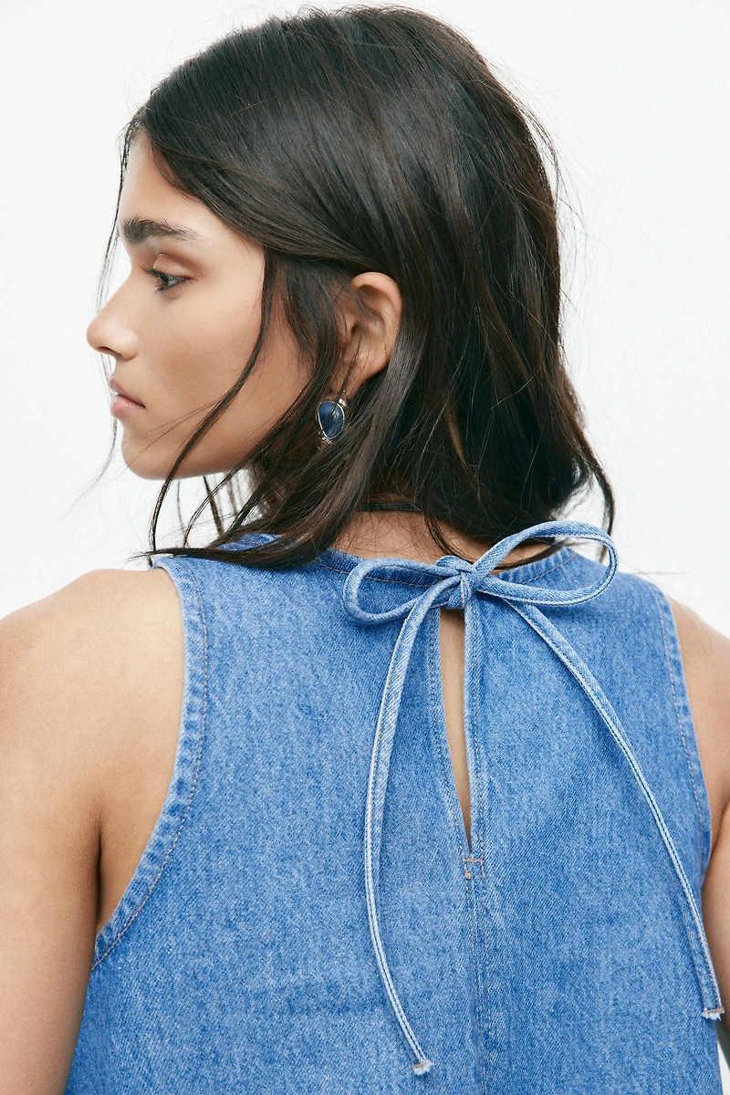 Robe trapèze en denim