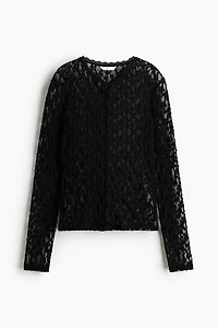 Lace-Look Cardigan