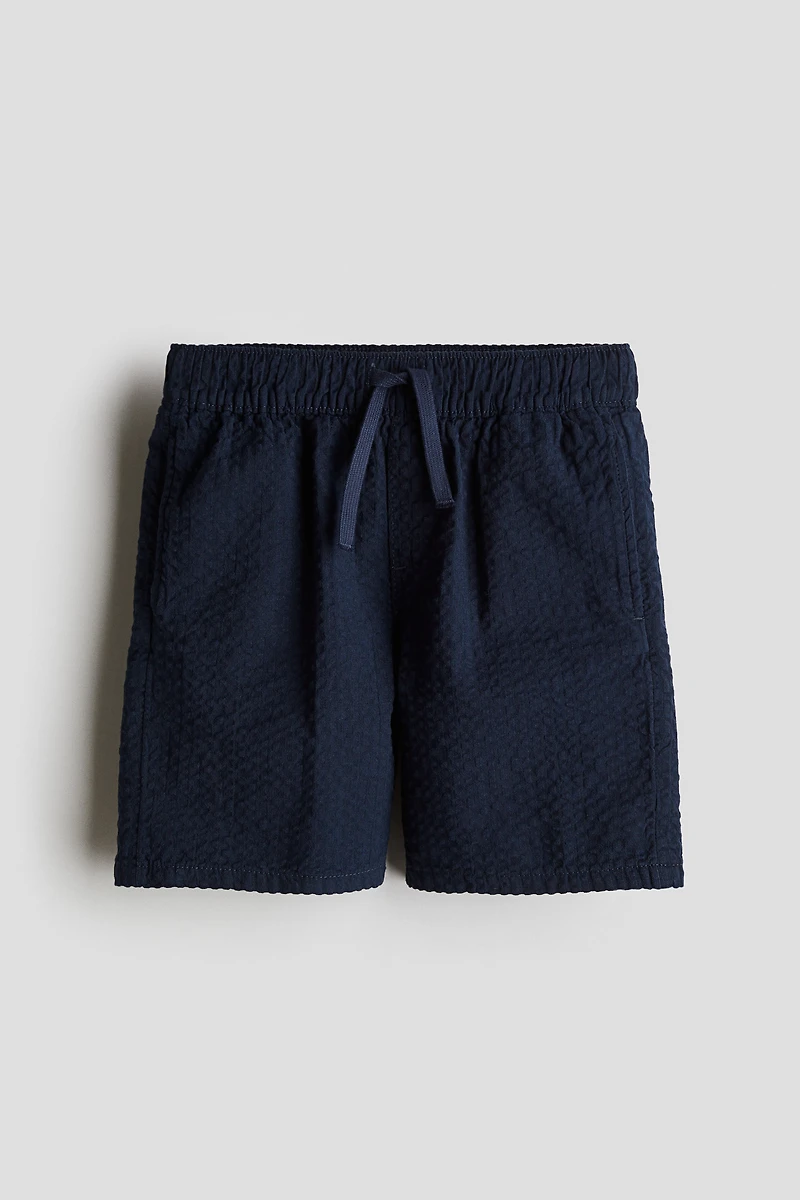 Cotton seersucker shorts