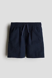Cotton seersucker shorts