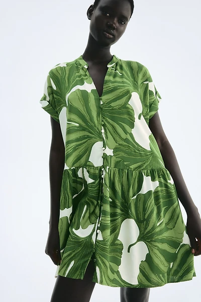 Robe tunique froissée