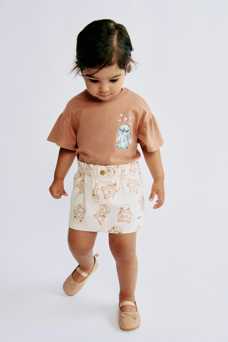 Printed Twill Skirt