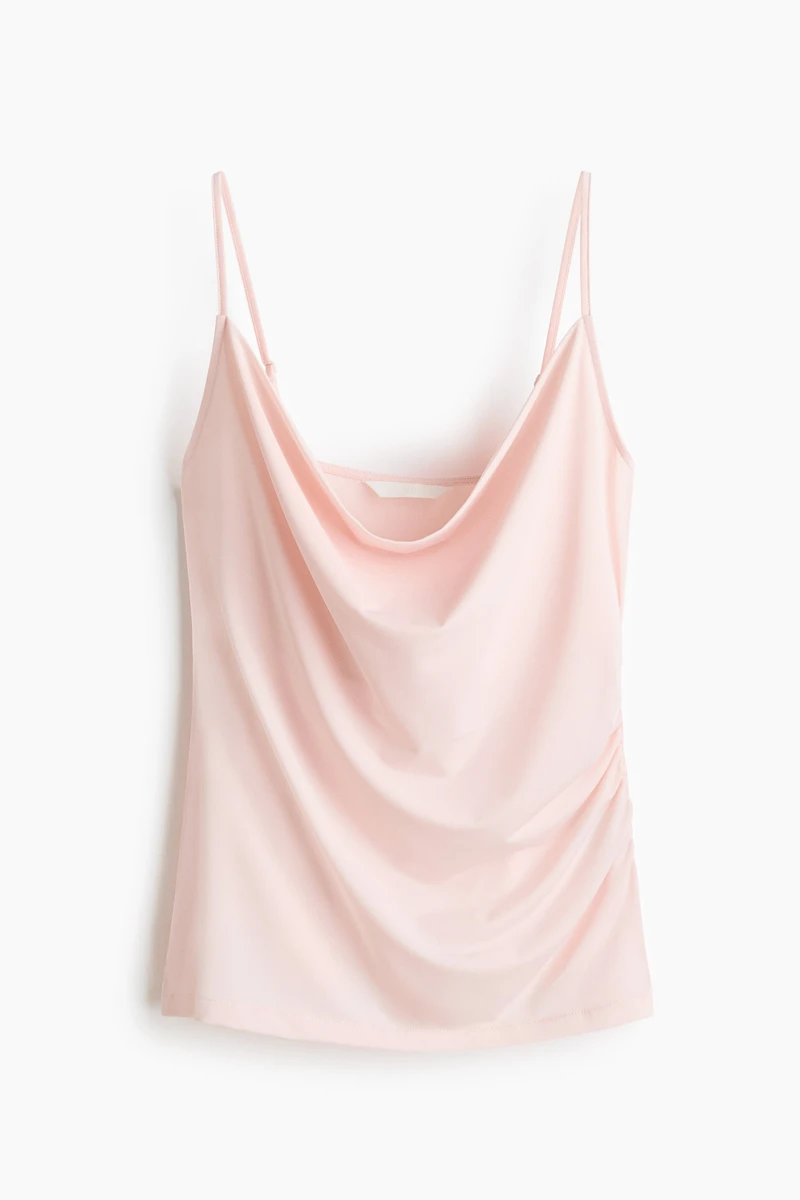Cowl-Neck Strappy Top