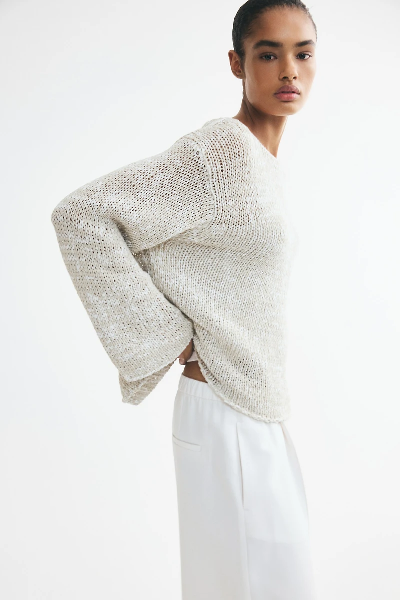 Chandail grande taille en tricot texturé