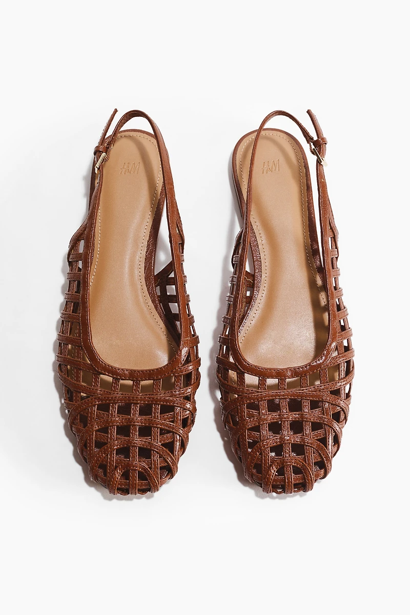 Braided-Look Slingbacks