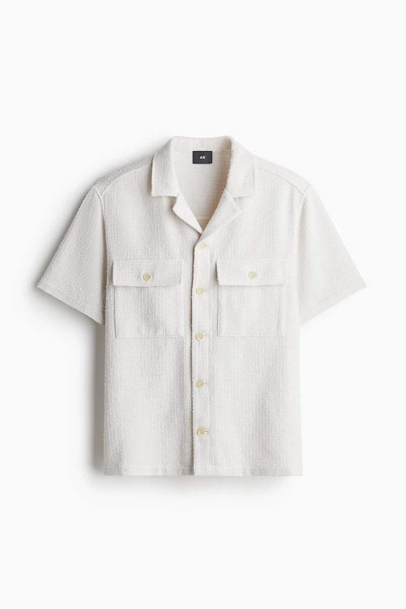 Regular Fit Bouclé Resort Shirt