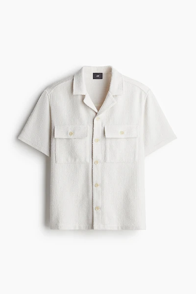 Regular Fit Bouclé Resort Shirt