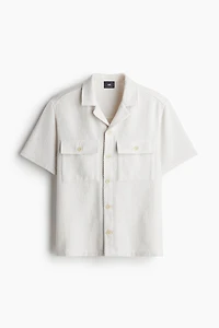 Regular Fit Bouclé Resort Shirt