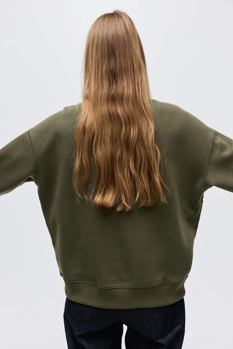 Sweatshirt with Text Motif