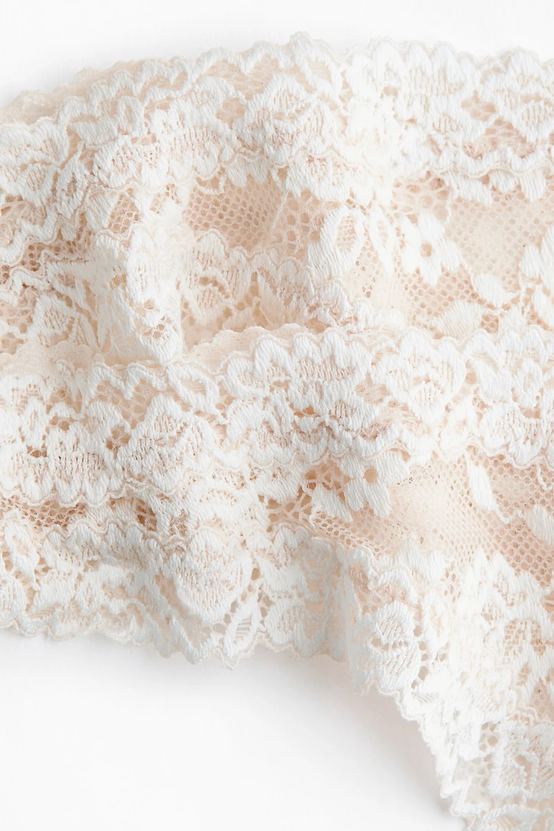 Lot de 2 culottes Tanga en dentelle