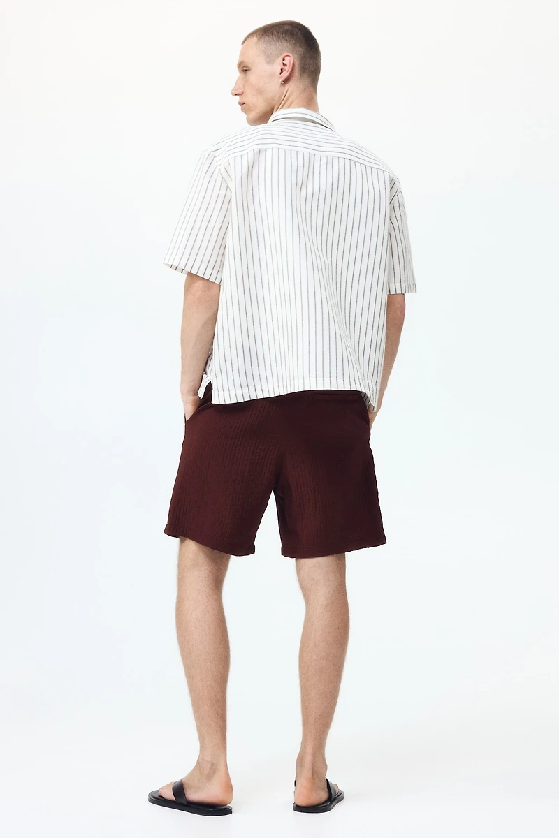 Relaxed-Fit Textured Shorts