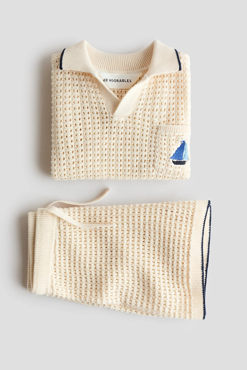 2-Piece Open-Knit Cotton Set