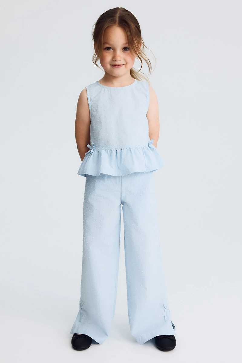 2-Piece Cotton Plumeti Set