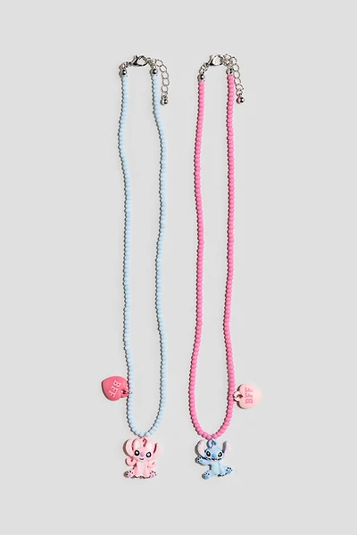 2-Pack Beaded Charm Necklaces
