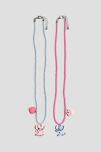 2-Pack Beaded Charm Necklaces