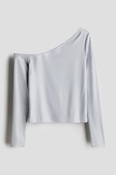 Haut asymétrique côtelé