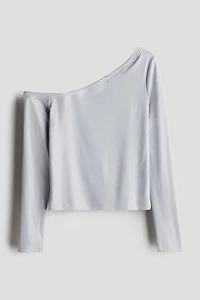 Haut asymétrique côtelé