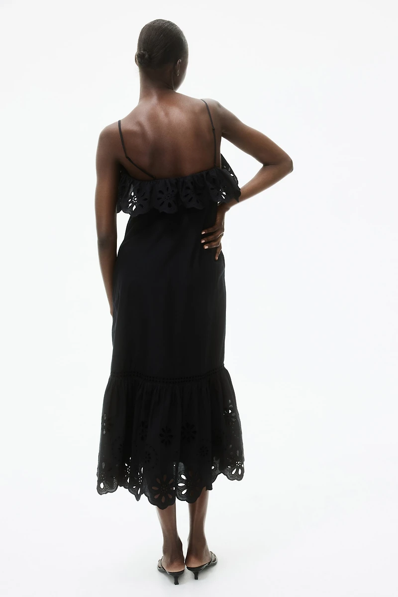 Cotton Dress with Eyelet Embroidery