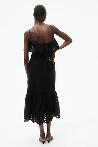 Cotton Dress with Eyelet Embroidery