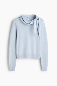 Sweater with Scarf Collar