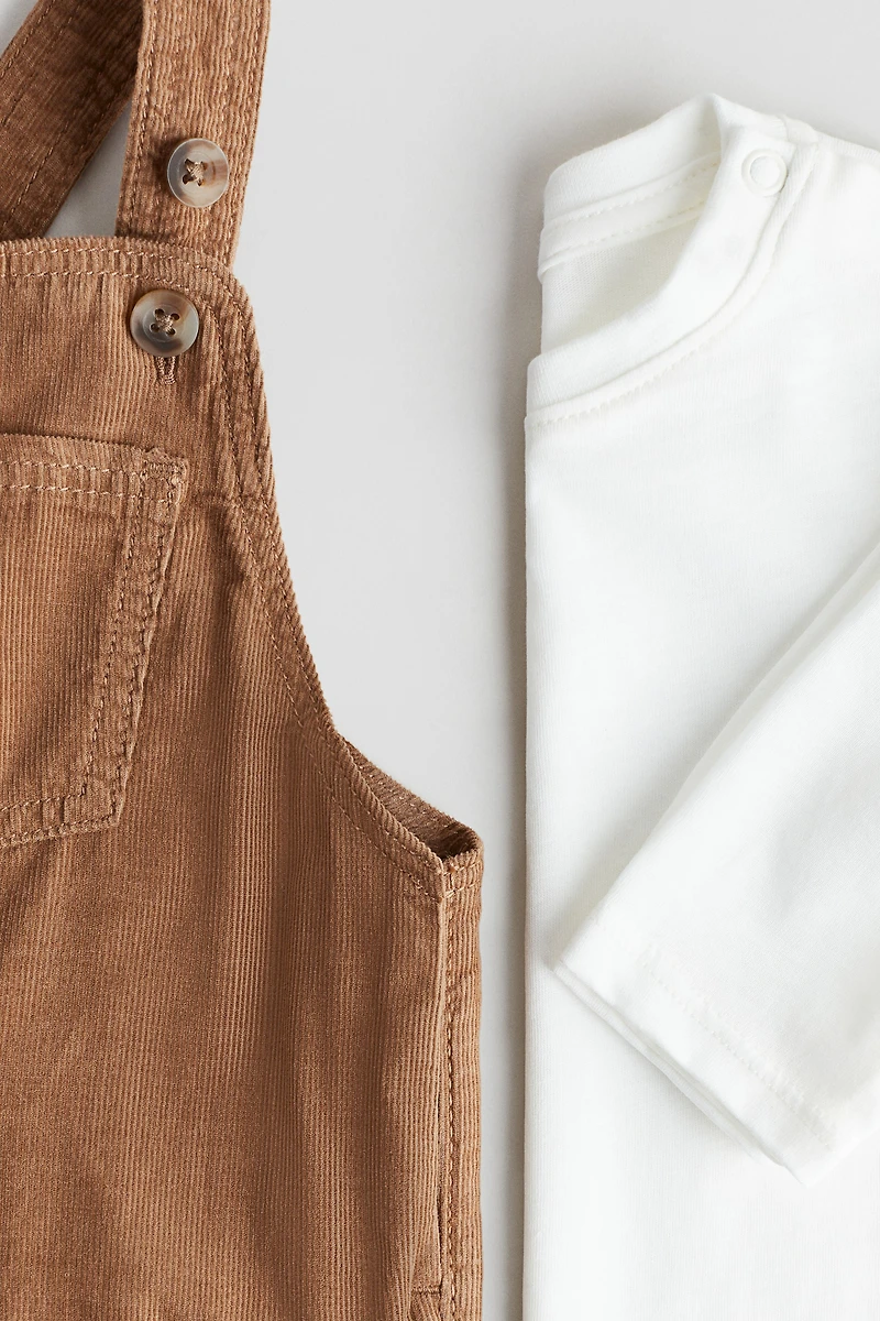 2-Piece Overall and Shirt Set