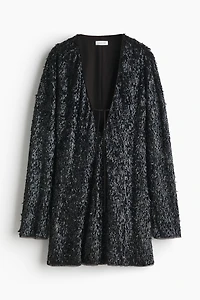 Embellished V-Neck Dress