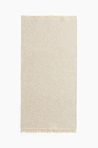 Small Cotton Rug with Fringe