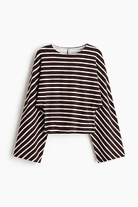 Batwing-Sleeved Jersey Top