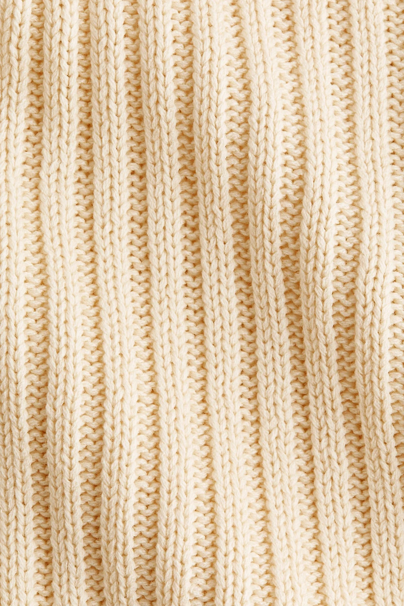 Rib-Knit Boat-Neck Sweater