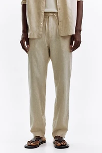 Regular Fit Linen-blend Pants