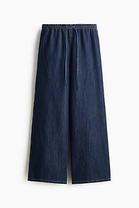 Pantalon en denim à taille élastique
