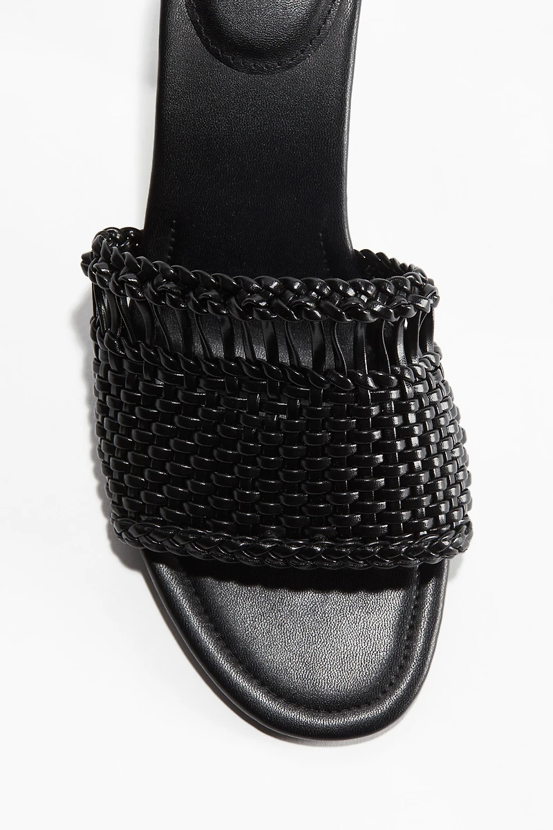 Braided Sandals with Heel