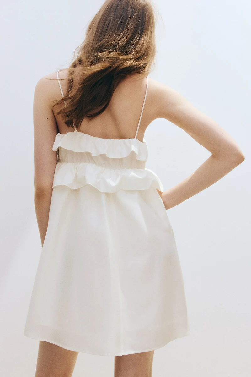Ruffle-Trimmed Strappy Dress
