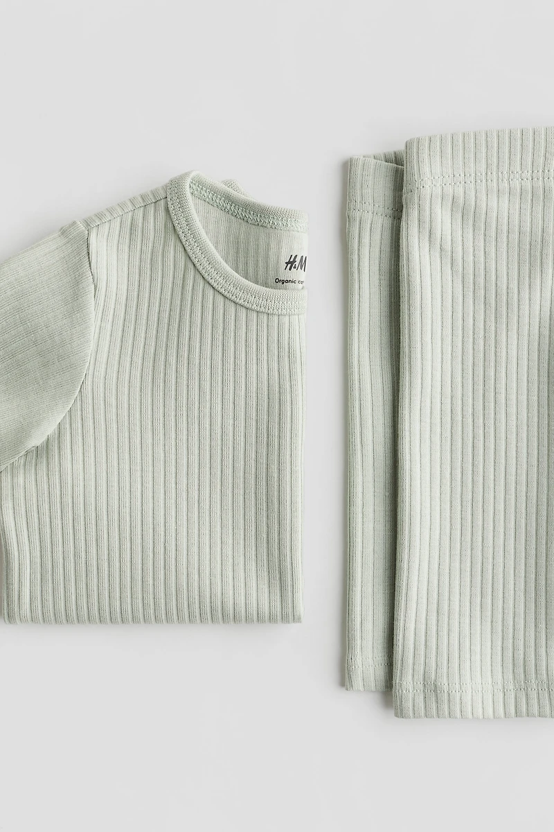 2-piece Ribbed Cotton Set