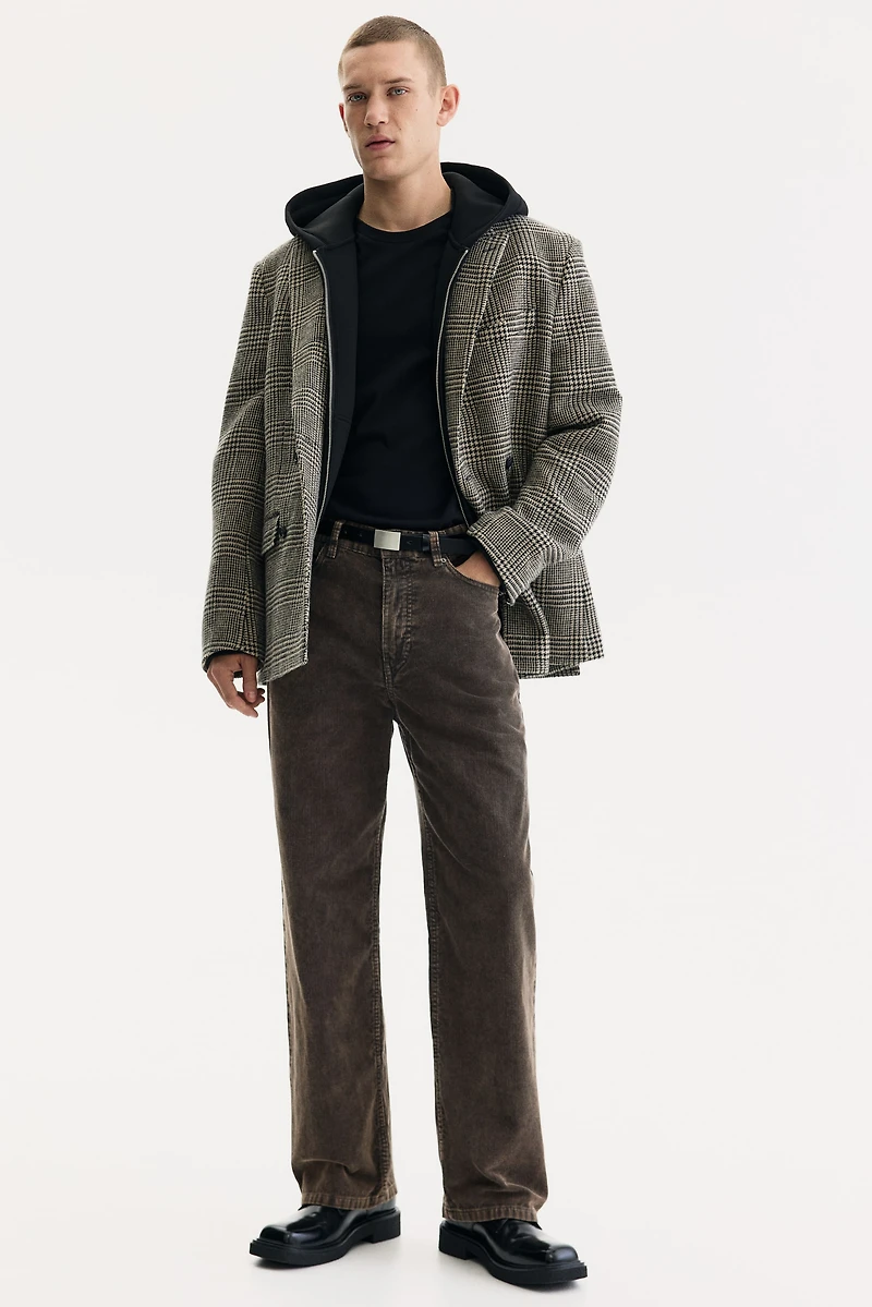 Pantalon décontracté en velours côtelé