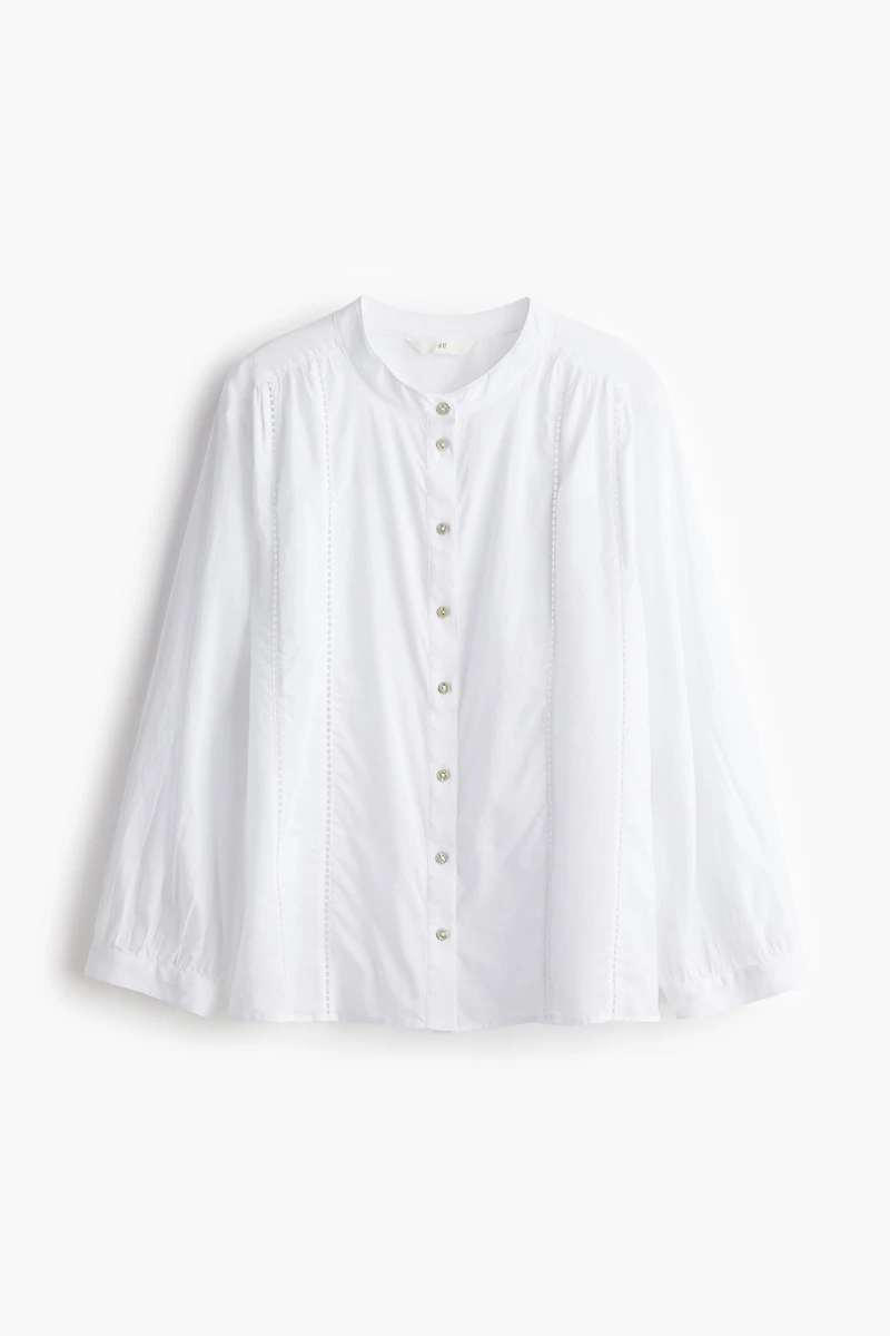 Blouse with Ladder Lace Insets