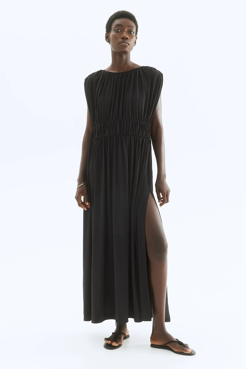 Draped Drawstring Dress